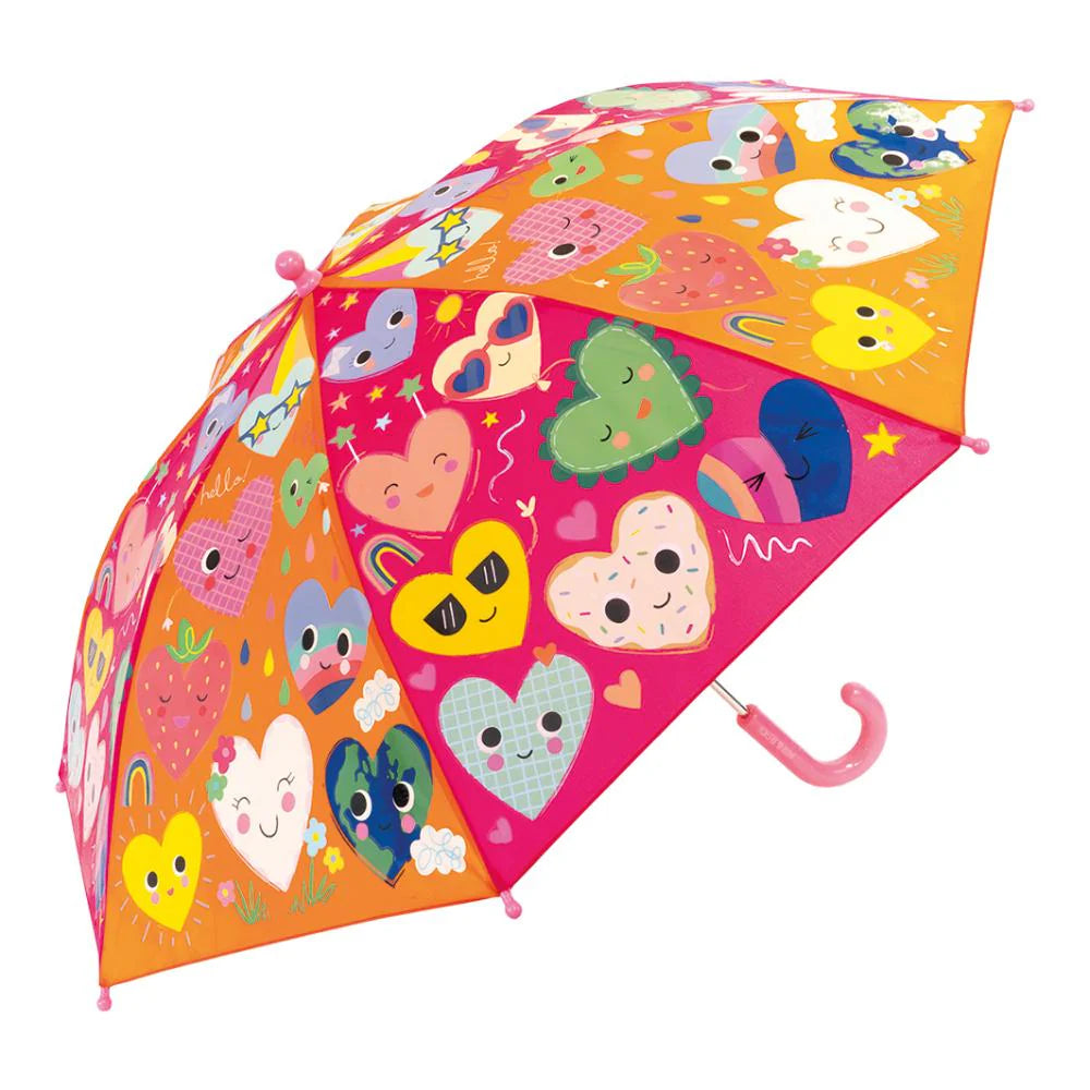 FLOSS & ROCK COLOUR CHANGE UMBRELLA - LARGE - HEARTS