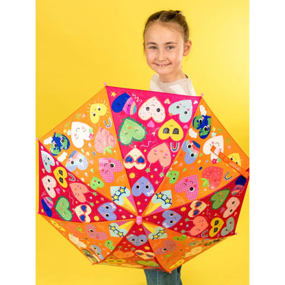 FLOSS & ROCK COLOUR CHANGE UMBRELLA - LARGE - HEARTS
