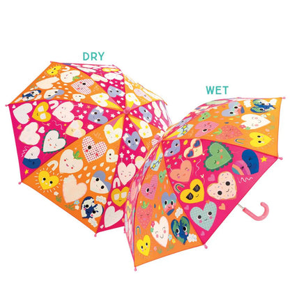 FLOSS & ROCK COLOUR CHANGE UMBRELLA - LARGE - HEARTS