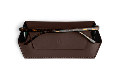 FOX AND LEO GLASSES CASE - CHOCOLATE