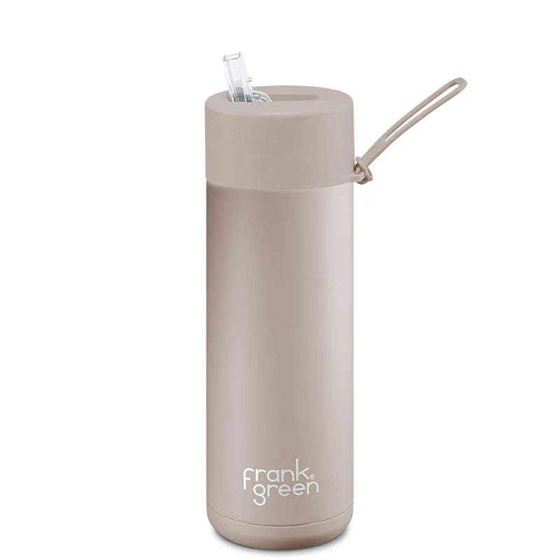 FRANK GREEN CERAMIC REUSABLE BOTTLE 595ml - MOON DUST