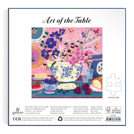 GALISON 500 PIECE PUZZLE - ART OF THE TABLE
