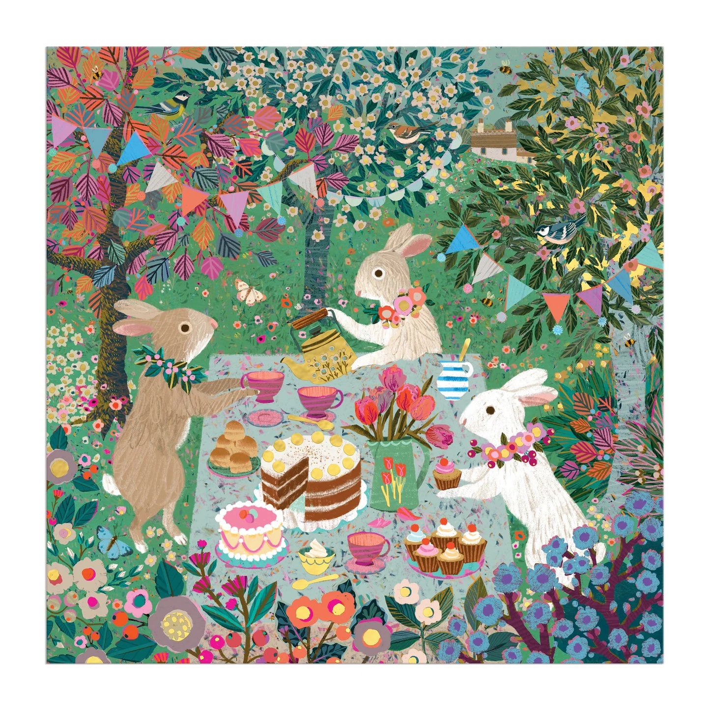 GALISON - FOIL 500P PUZZLE - SPRING TEA PARTY