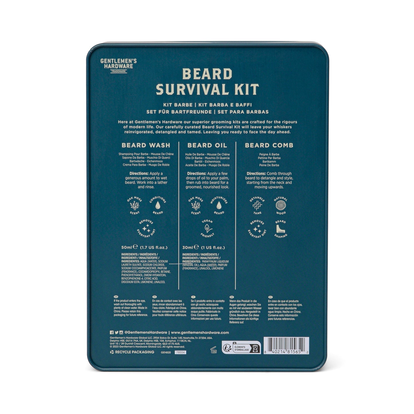 GENTLEMEN'S HARDWARE - BEARD SURVIVAL KIT