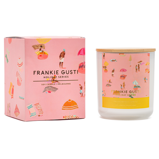 FRANKIE GUSTI HOLIDAY SERIES CANDLE - PASSIONFRUIT SPRITZ