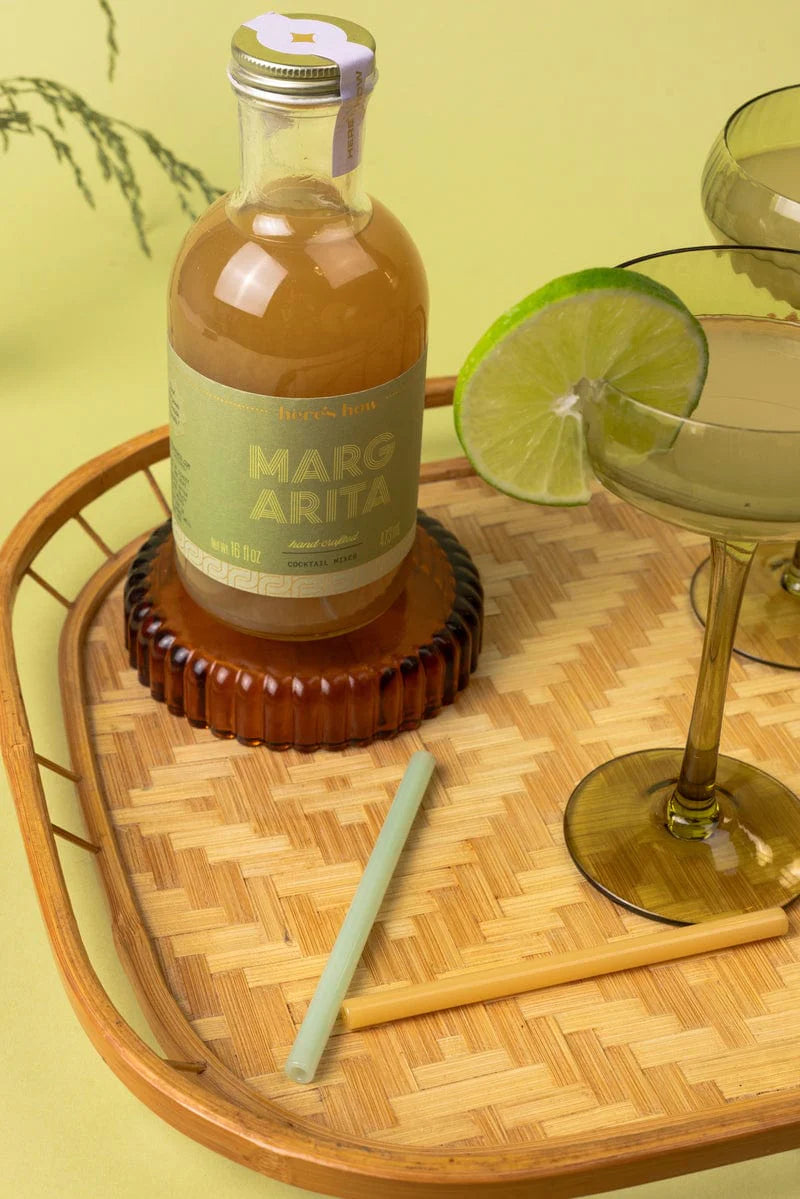 HERE'S HOW - THE WHISTLER MIXED COLOUR GLASS SIP/STIR STRAW