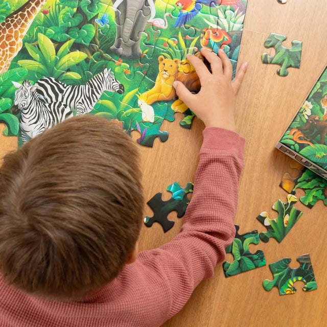 CROCODILE CREEK - FOIL PUZZLE - 100 PIECE - JUNGLE PARADISE
