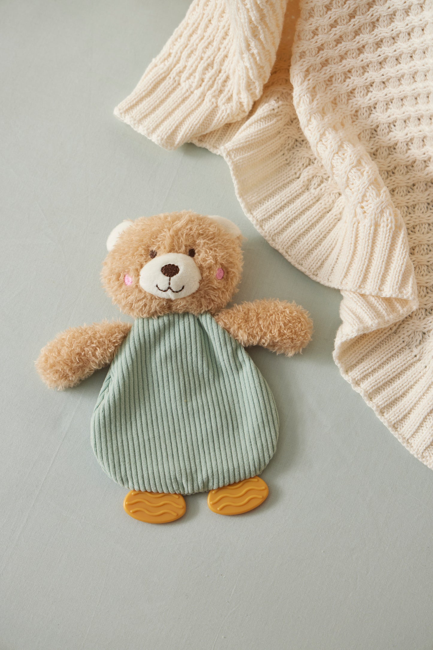 JIGGLE & GIGGLE - TEDDY BEAR CRINKLE TOY - BLUE