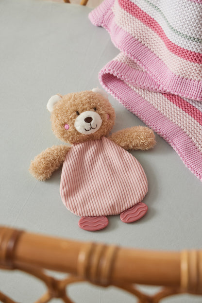 JIGGLE & GIGGLE - TEDDY BEAR CRINKLE TOY - PINK