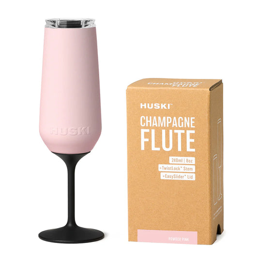 HUSKI - CHAMPAGNE FLUTE - POWDER PINK