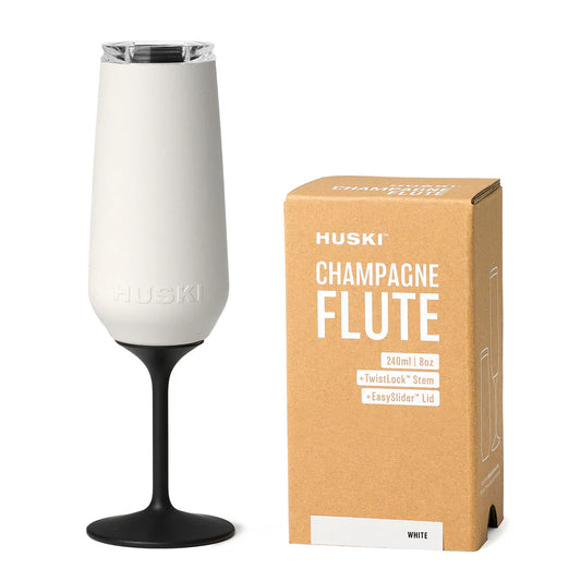 HUSKI - CHAMPAGNE FLUTE - WHITE