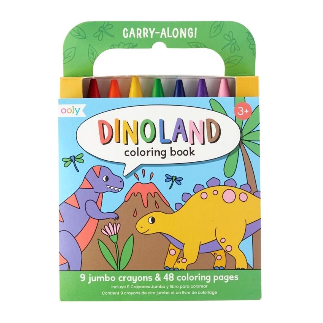 OOLY CARRY- ALONG COLOURING BOOK - DINOLAND