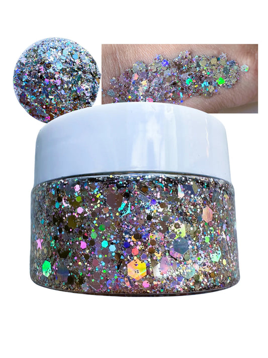 BRAID IN STYLE - SILVER SHIMMER GLITTER GEL 30ml