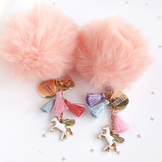 LAUREN HINKLEY - ETHEREAL UNICORN BFF POM POM KEYRING SET