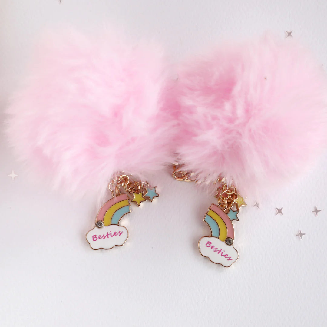 LAUREN HINKLEY - ETHEREAL RAINBOW BFF POM POM KEYRING SET