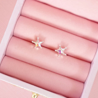 LAUREN HINKLEY PINK STARRY EARRINGS IN XMAS TREE BOX