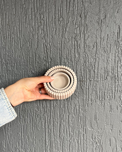 PRINTING POTTERS - SCALLOPED TRINKET BOWL SET