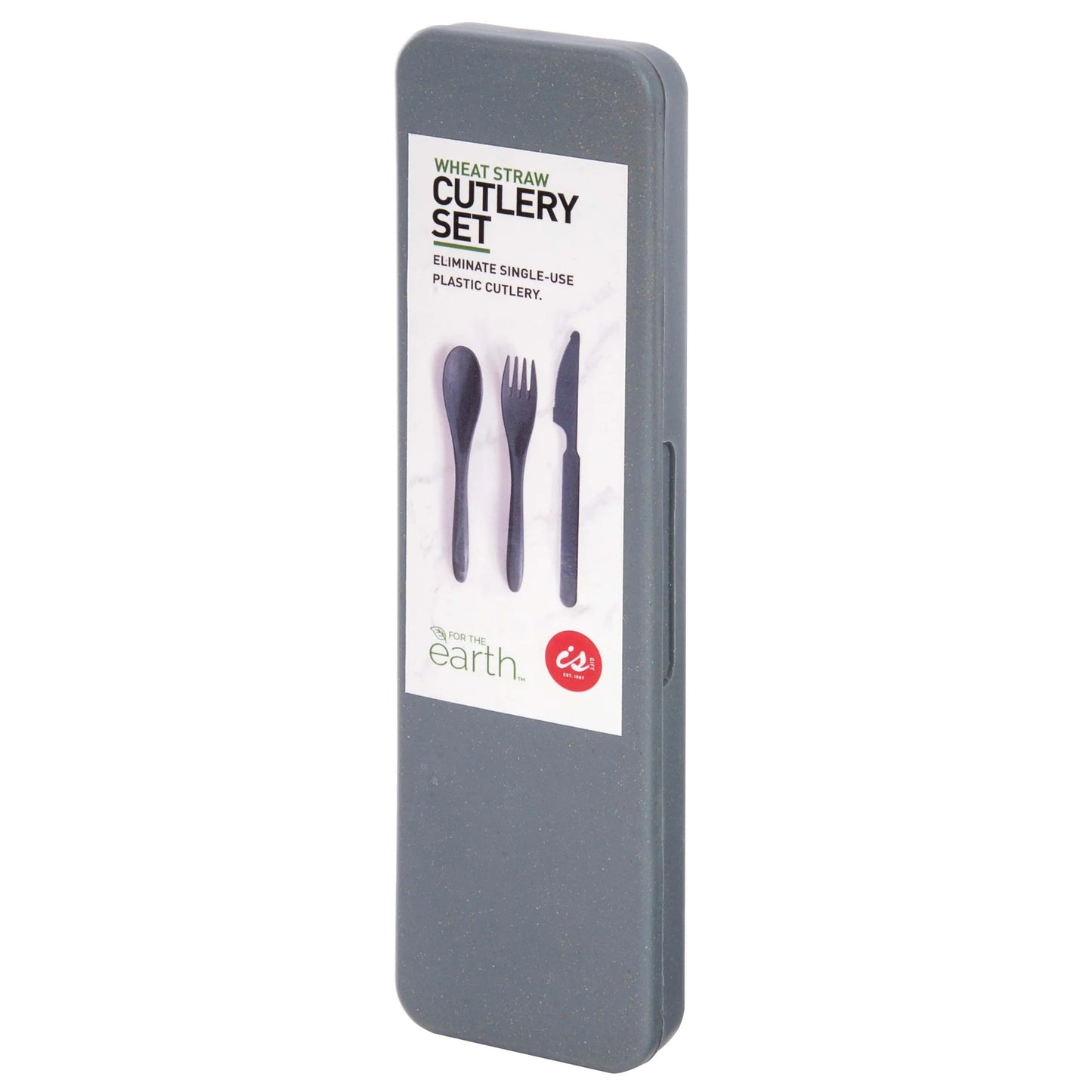 ISALBI - WHEAT STRAW CUTELRY SET - GREY