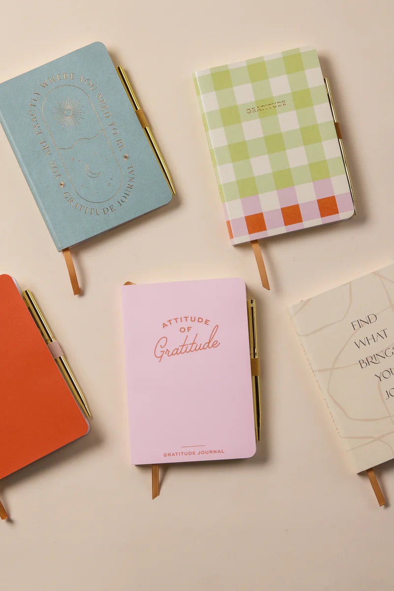 DESIGNWORKS INK - MINI GRATITUDE JOURNAL WITH PEN - TEAL
