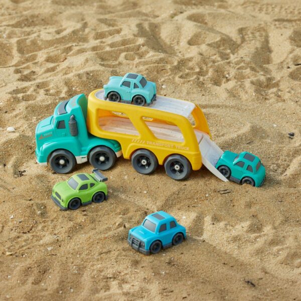 JIGGLES & GIGGLES - BIOPLASTIC VEHICLE CARRIER - WITH CARS