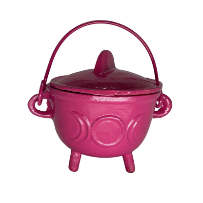 CAST IRON CAULDRON - LARGE PINK