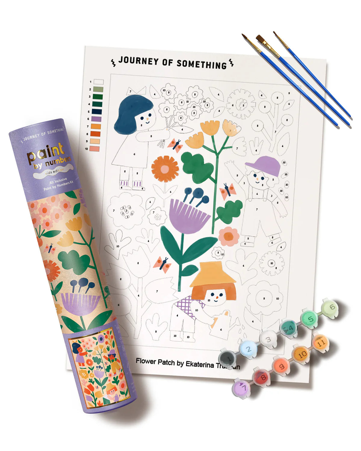 JOURNEY OF SOMETHING KIDS PAINT BY NUMBERS - FLOWER PATCH