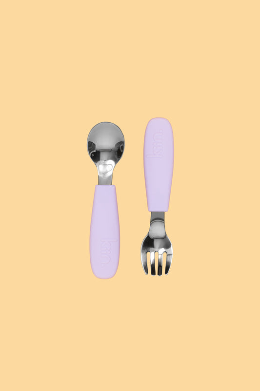 KIIN. SILICONE CUTLERY SET - LILAC