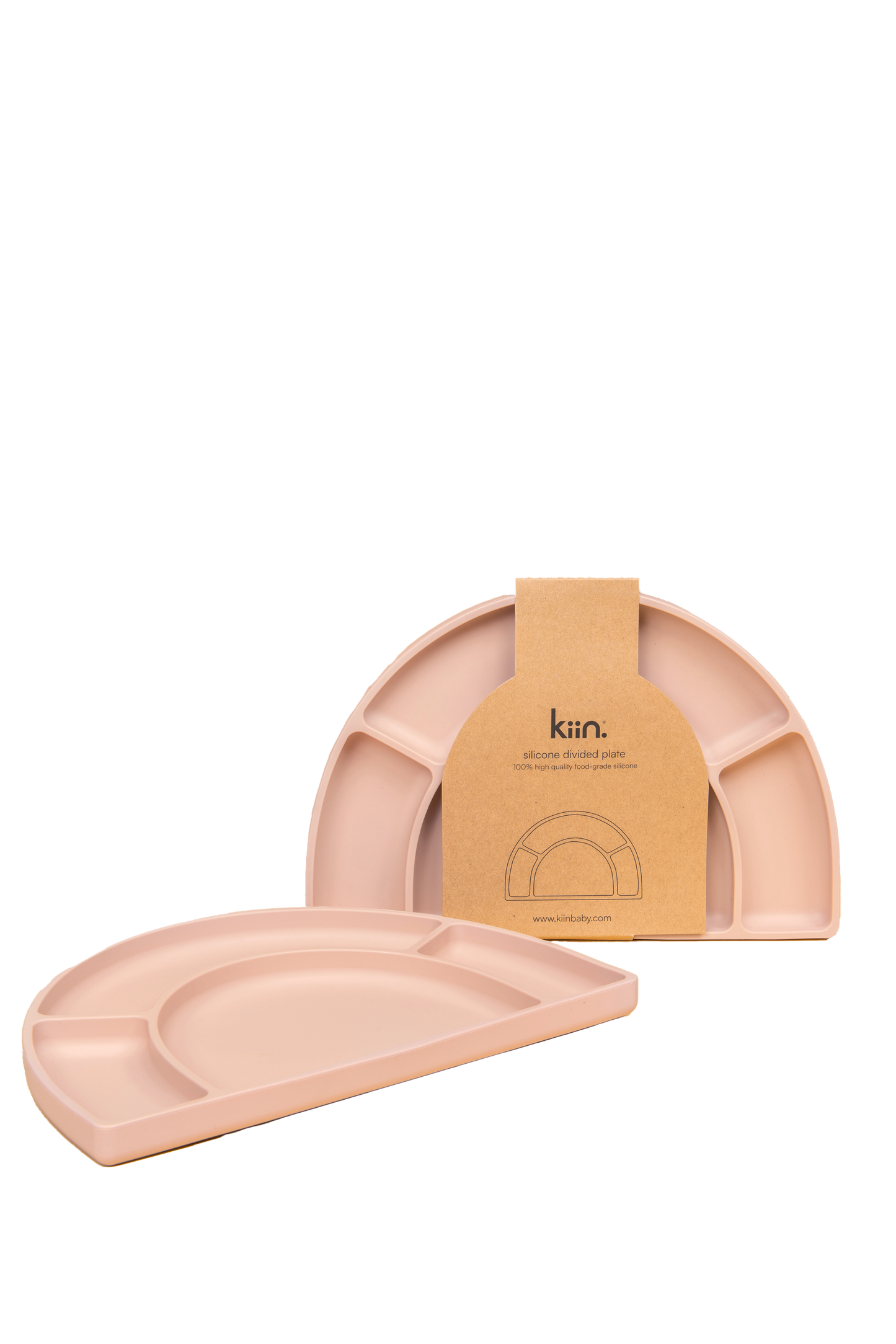 KIIN. SILICONE SUCTION DIVIDED PLATE - BLOSSOM
