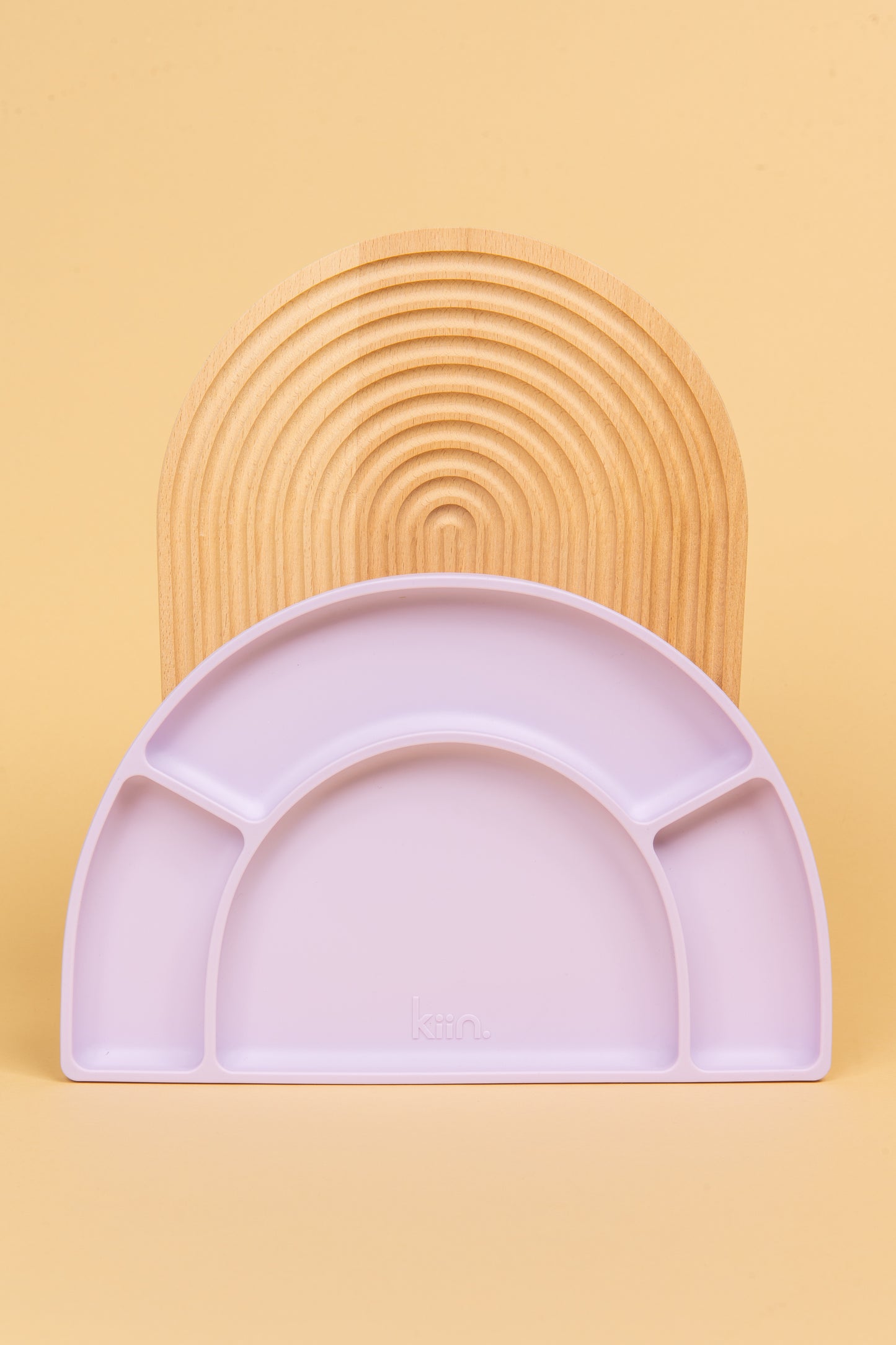 KIIN. SILICONE SUCTION DIVIDED PLATE - LILAC