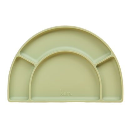 KIIN. SILICONE SUCTION DIVIDED PLATE - SAGE