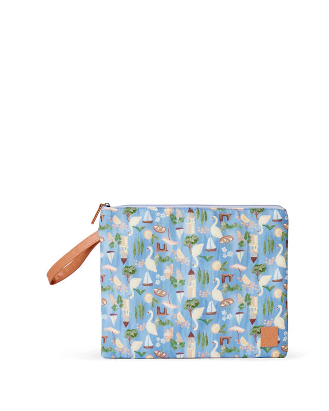 THE SOMEWHERE CO - LUXE WET BAG - LARGE - SWAN LAKE