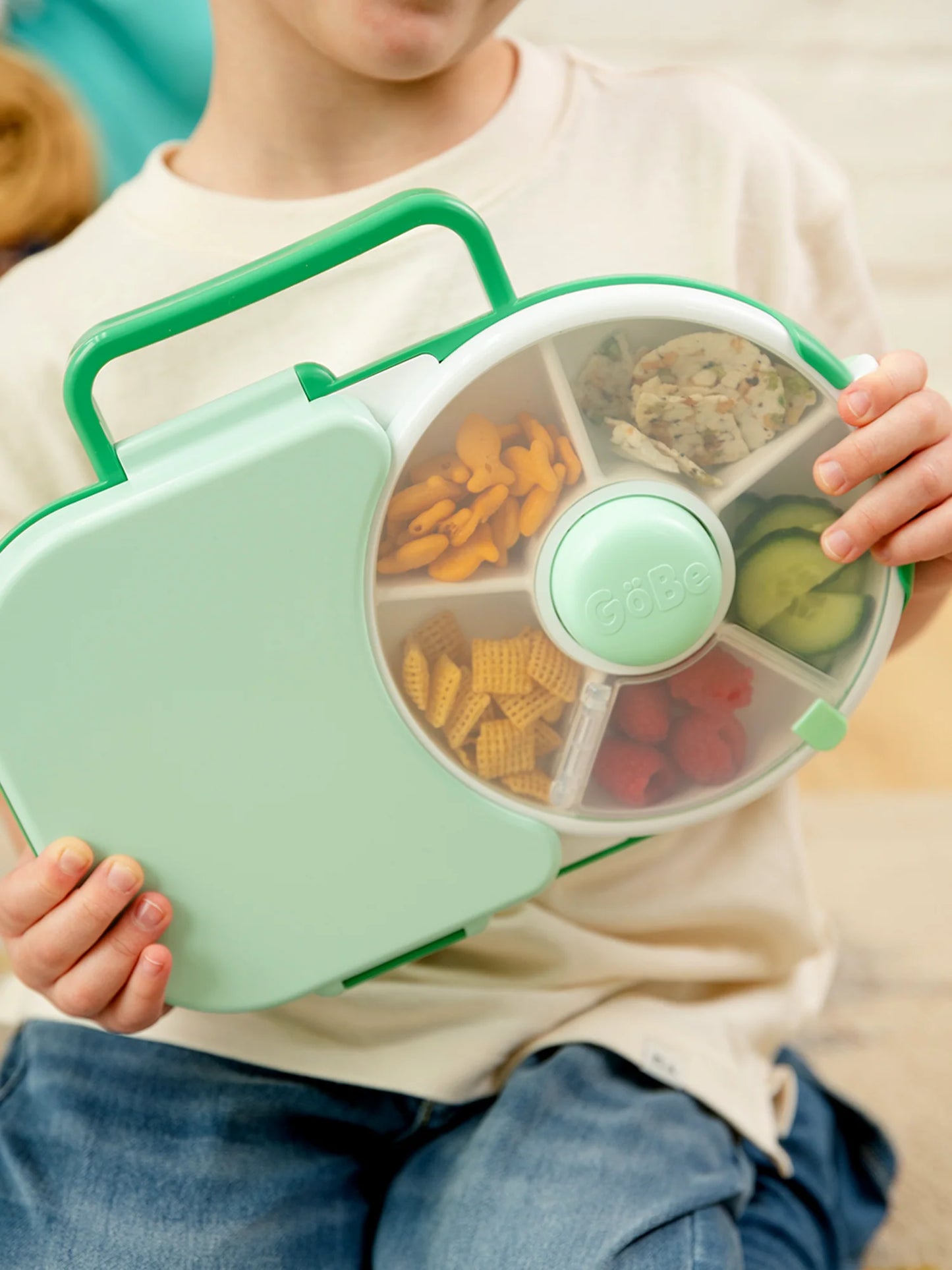 GOBE 2 IN 1 LUNCHBOX - SAGE GREEN