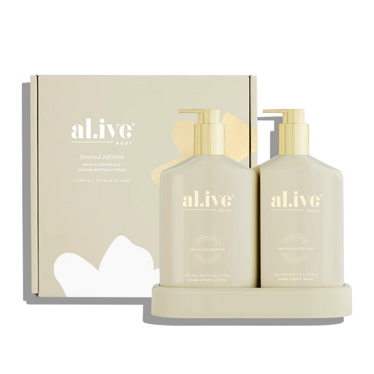 AL.IVE WASH & LOTION DUO - LIMITED EDITION GOLDEN WATTLE & CITRUS