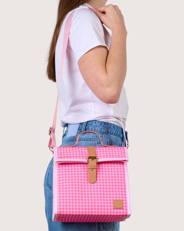 THE SOMEWHERE CO - LUNCH SATCHEL - TICKLED PINK
