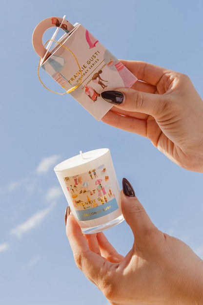 FRANKIE GUSTI HOLIDAY SERIES MINI CANDLE ORNAMENT - COCONUT SURF