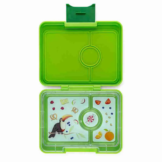 YUMBOX SNACK - LIME GREEN TOUCAN TRAY
