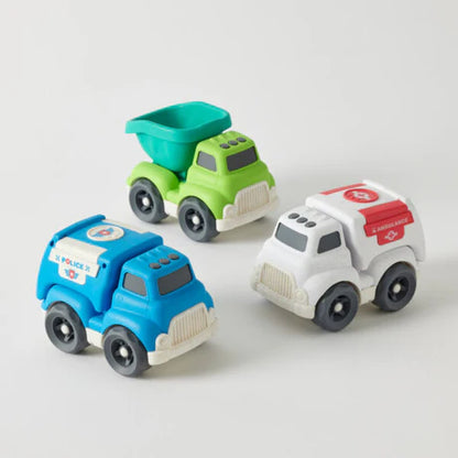 JIGGLES & GIGGLES - BIOPLASTIC UTILITY TRUCKS - MEDIUM - AMBULANCE