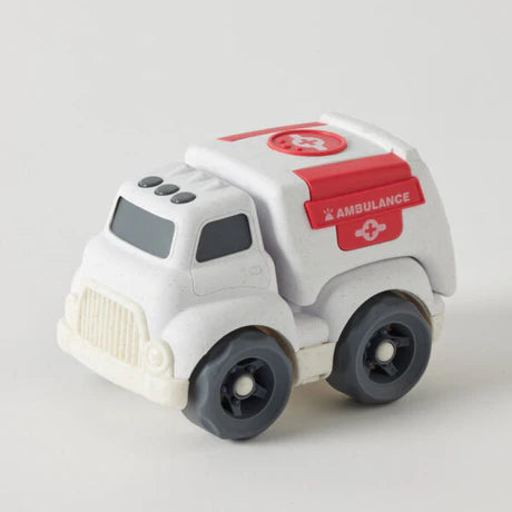 JIGGLES & GIGGLES - BIOPLASTIC UTILITY TRUCKS - MEDIUM - AMBULANCE