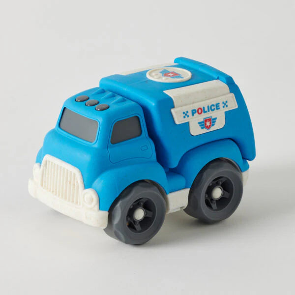 JIGGLES & GIGGLES - BIOPLASTIC UTILITY TRUCKS - MEDIUM - POLICE TRUCK