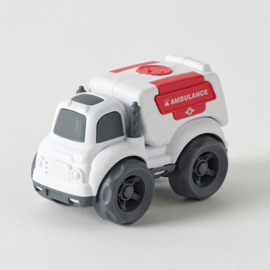 JIGGLES & GIGGLES - BIOPLASTIC UTILITY TRUCKS - SMALL - AMBULANCE