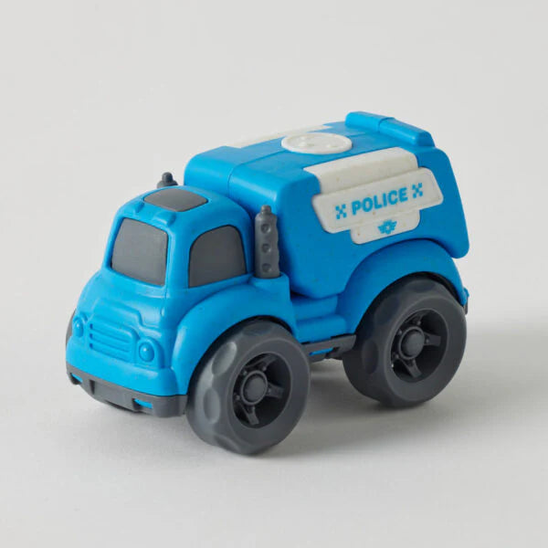 JIGGLES & GIGGLES - BIOPLASTIC UTILITY TRUCKS - SMALL - POLICE