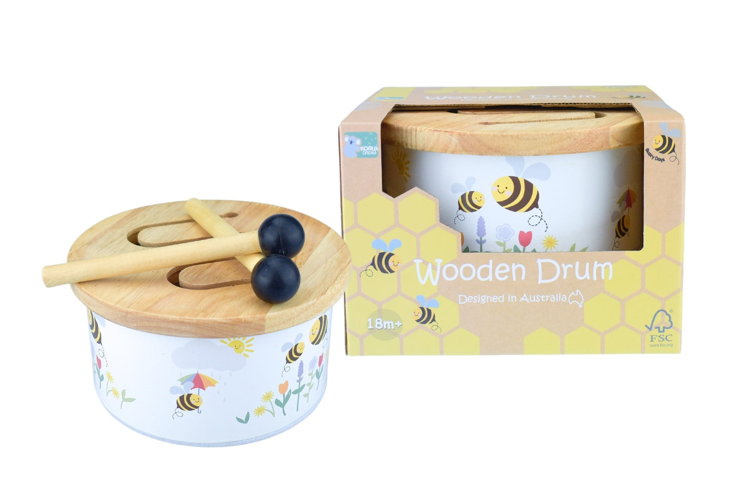 KOALA DREAM BUZZY DAYS - WOODEN DRUM