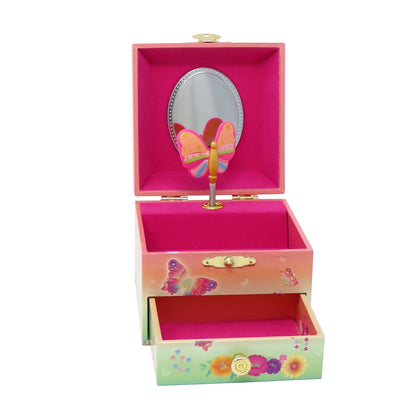 PINK POPPY - MUSICAL JEWELLERY BOX - SMALL BUTTERFLY