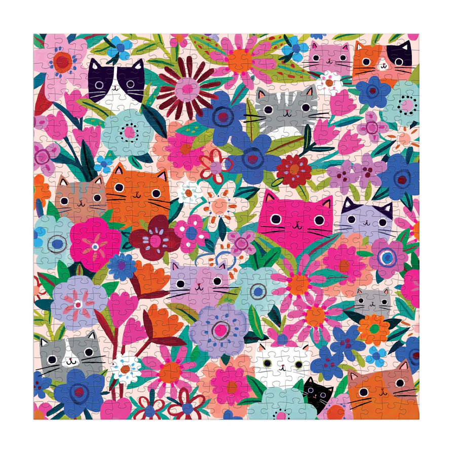 MUDPUPPY 500 PIECE PUZZLE - BLOOMING CATS