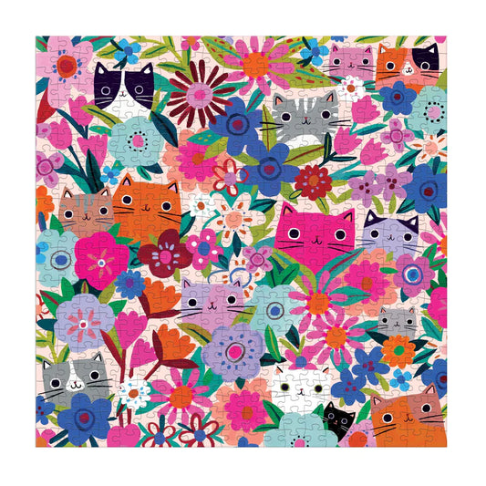 MUDPUPPY 500 PIECE PUZZLE - BLOOMING CATS