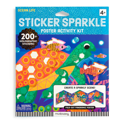 MUDPUPPY STICKER SPARKLE ACTIVITY KIT - OCEAN LIFE