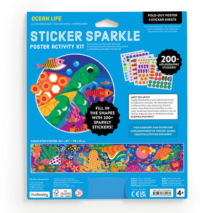 MUDPUPPY STICKER SPARKLE ACTIVITY KIT - OCEAN LIFE