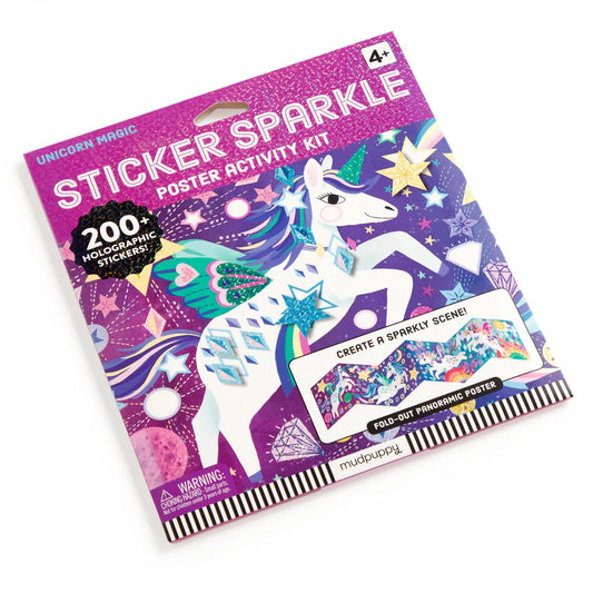 MUDPUPPY STICKER SPARKLE ACTIVITY KIT - UNICORN MAGIC