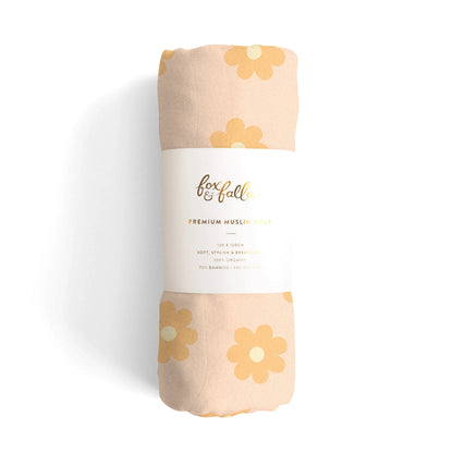 FOX & FALLOW PREMIUM MUSLIN WRAP - DAISY CHAIN