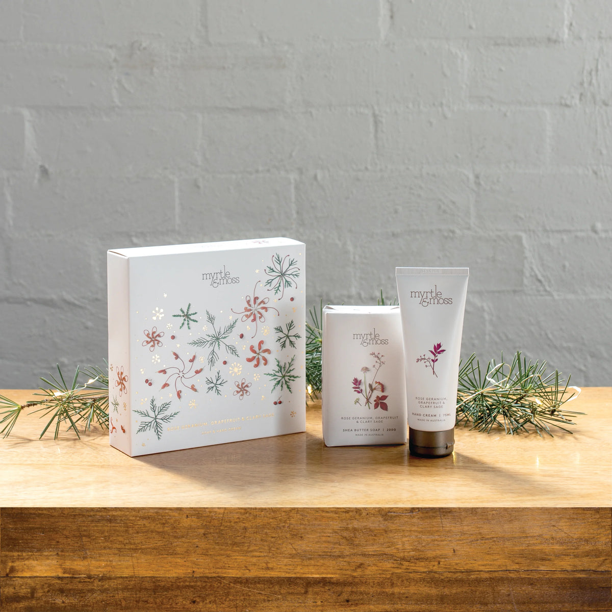 MYRTLE & MOSS CHRISTMAS DUO - ROSE GERANIUM GRAPEFRUIT & CLARY SAGE